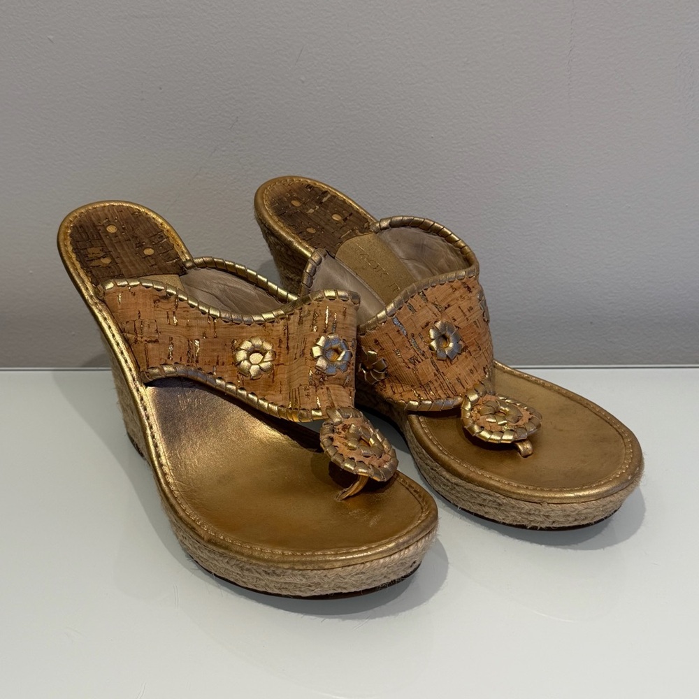 Jack Rogers Wedge Sandals Size 8